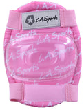 Kids Girls Pink Helmet & Knee / Elbow Pad Combo Set
