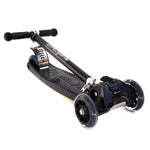LA Sports 3 Wheel Tri Scooter for Kids Childrens Boys & Girls with Flashing LED Wheels - Black - HIKS