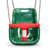 Baby - Toddler Garden High Back Swing Seat with T bar - Green/Red