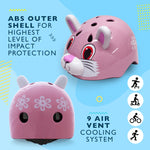 Pink Cat / Rabbit Kids Childrens Bike Helmet - HIKS