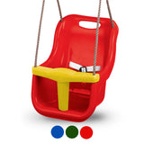 Baby - Toddler Garden High Back Swing Seat with T bar - Red/Yellow