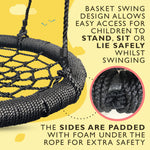 Crows Nest Spider Web Kids Swing Seat - HIKS