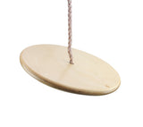 Kids Button Disc Monkey Round Rope Swing Seat - Wooden - HIKS