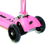 LA Sports 3 Wheel Tri Scooter for Kids Childrens Boys & Girls with Flashing LED Wheels - Pink - HIKS