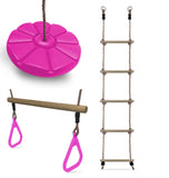 HIKS Trapeze, Rope Ladder and Button Swing Bundle - Available in 5 Colours - HIKS