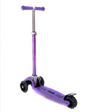 LA Sports 3 Wheel Tri Scooter for Kids Childrens Boys & Girls with Flashing LED Wheels - Purple - HIKS