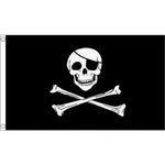 HIKS® Jolly Roger Skull and Crossbones 5ft x 3ft Pirate Flag - HIKS